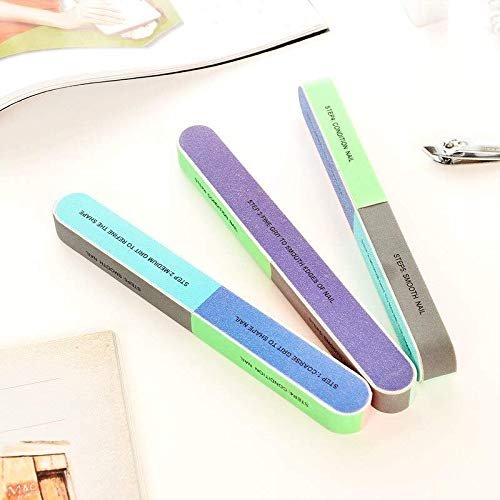 Professional Nail File Six-Sided Polishing Sandpaper Sanding Blocks Board Nail Buffer 7-in-1 Nail Buffer Manicure Tool for Nail Grooming Styling