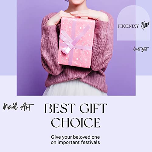 Gel Nail Polish Set, Phoenixy 10 Colors Gel Nail Polish Starter Kit with 80W UV LED Nail Lamp 10ml Nail Polishs Gel Nail Kit Gift Set for Women D