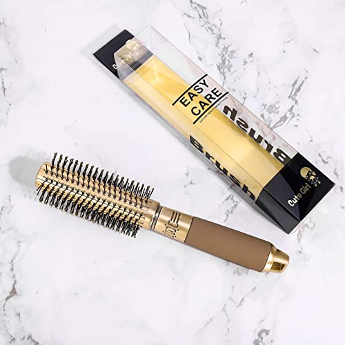 Skisneostype Round Barrel Hair Brush Blow Dry Drying Bristle, 23.5 CM High Temperature Resistant Nano Technology Ceramic Ionic Hairbrush, Boar Br