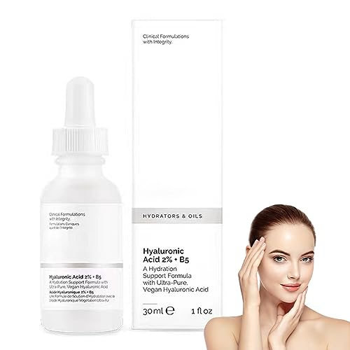 Hyaluronic Acid 2% + B5,Face Moisturiser,Hyaluronic Acid For Face Hydrated,Hyaluronic Acid Serum for Face to Plump and Smooth Skin ,Face Serum fo