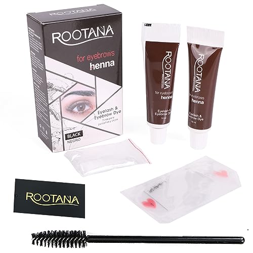 Lash Tint Black Kit - 2 in 1 Eyelash & Eyebrow Dye Set - Volume Lashes and Full Brows Last Up to 4 weeks - Suitable for Home Use with All Tools (