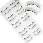 10 Pairs Practice Fake Lashes Waterproof False Eyelashes False Eyelashes Strips Ladies and Girls