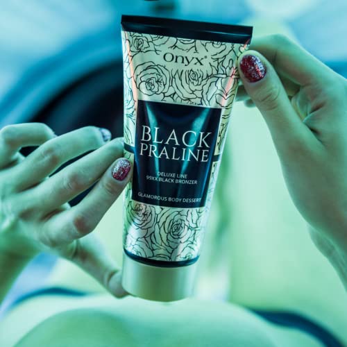 Onyx Black Praline Dark Tanning Cream for Sunbeds - Black Bronzer - Immediate Chocolate Tan