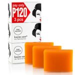 Kojie San Skin Lightening Kojic Acid Soap 3 Bars - 100g Fades Age Spots, Freckles, and Other Signs of Sun Damage and Heals Acne Blemishes and Era