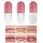 3 Colors Mini Capsule Magic Lip Gloss Set, BEEXY Moisturizing Long Lasting Lip Plumping Gloss(Color Changing + Transparent + Shimmer Diamond)
