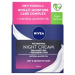 NIVEA Rich Regenerating Face Night Cream (50ml, Pack of 3), Almond Oil Moisturiser for Sensitive & Dry Skin, Perfect for Night time Skin Care Rou