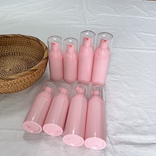 BUYSK 4pcs Empty Pump Bottle, Pink Foaming Soap Pump Dispenser for Travel Size Handsoap and Shampoo (50ml, pink)