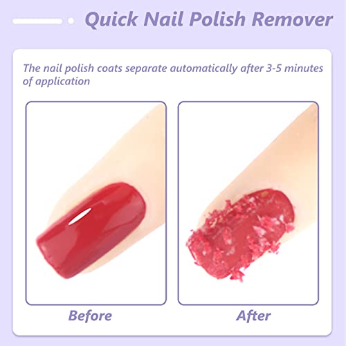 Gel Nail Polish Remover, 12Ml Nail Polish Remover Quick & Easy Remove Gel Polish Remover, Quick Removal No Harm, Soaking Or Wrapping No Need For