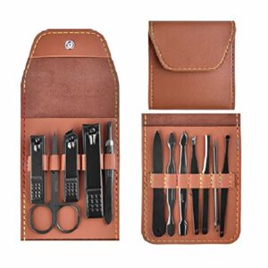 ZHIYE 12 Pcs Nail Clippers Set Stainless Steel Nail Clipper,Professional Nail Scissors Grooming Pedicure Kit Manicure,Cuticle Remover Tools