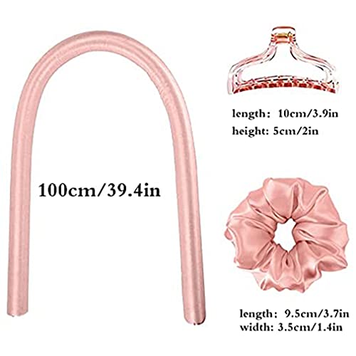 Heatless Curling Hair Rollers,No Heat Rod Headband Set Silk Ribbon with Soft Foam Sleeping Curler Wave Hair Styling Tools for Long Medium Hair,DI