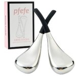 Pfefe Ice Globes Facial Skin Care Tools for Women Face Eyes, Stainless Steel Face Beauty Cryo Sticks for Girls Ladies, Cooling Spa Globes Cold Ro