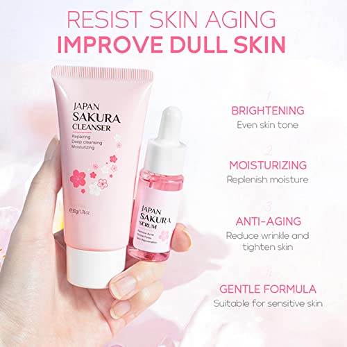 Skincare Set Skin Care for Teenage Girls Gift Set-Cleanser,Serum,Eye Serum,Essence Serum- Facial Care Sets&Kits for Pores,Blackheads,Exfoliate,Sk