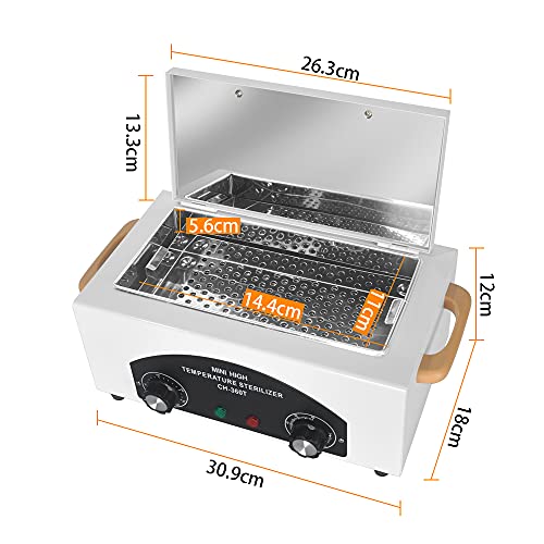 High Temperature Metal Tool Cleaning Box Dry Heat Sterilizer with Timer Manicure Pedicure SPA Salon Barber Equipment for Dentist Clinic Lab Sundr