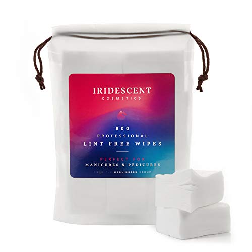 Harlington Group Lint Free Wipes Pack of 800 Nail Polish Remover Manicure Pedicure Prep Clean Acrylic Nail Art Salon Gel Tips Super Absorbent Nai