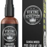 Pre Shave Oil for Men - Best Pre Shaving Oil with Sandalwood for Safety Razor, Straight Razor - for The Smoothest, Irritation Free Shave by Vikin
