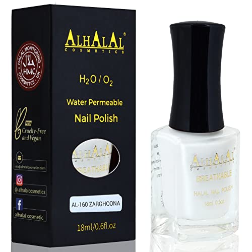 Halal Nail Polish - Nail Varnish Polish Soak Off Gel Nail Paint Art Polish - Water Permeable Red White Nail Enamel- Glossy Halal Gel Nail Polish
