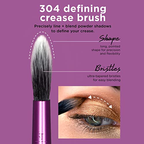 REAL TECHNIQUES Everyday Eye Essentials Eyeshadow Brush Set, No Colour, 8 Count (Pack of 1)