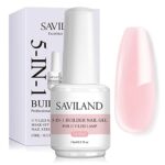 Saviland 5 in 1 Nudes Builder Gels - 15ml Builder Base Strengthening Gel for Thin Nails U V Nail Gel Polish for Nails Repair Reinforcement Extens