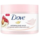 Dove Exfoliating Body Scrub Pomegranate Seeds and Shea Butter Scent 225ml (Pack of 2)