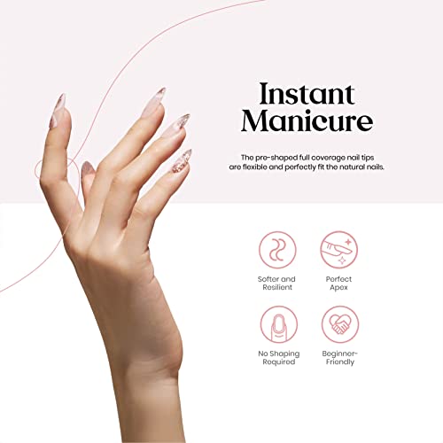 Beetles Gel Nail Polishes Starter Kit, 6 Colors Nail Salon Set with 48W Nail Lamp, Pink Valentines Decorations French White Glitter Pink Nude Gel