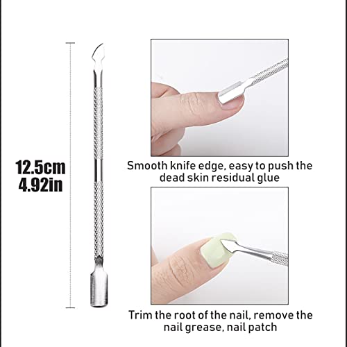 Cuticle Pusher 3Pcs Nail Tools Nail Cuticle Remover Metal Cuticle Pusher Nail Cuticle Pusher Nail Scraper Dual Cuticle Pusher Tool for Fingernail