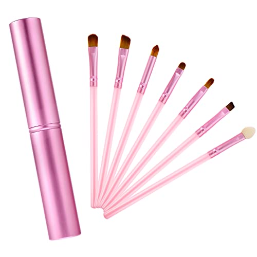 Ouligay 7Pcs Eye Makeup Brush Set Eyeshadow Brush Set Eye Brushes Eyeshadow Brushes Travel Eye Makeup Brushes with Case for Eye Makeup Eyeshadow