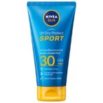 NIVEA SUN UV Dry Protect Sports Cream Gel SPF 30 (175 ml), Non-Greasy Sun Protection with Instant Dry Effect, Sweat-Resistant & Extra Waterproof