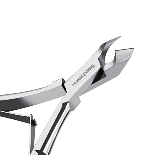 Cuticle Nipper, Saxhorn Cuticle Cutter and Remover with Cuticle Pusher for Dead Skin - Durable Manicure Tools and Cuticle Clippers- Stainless Ste
