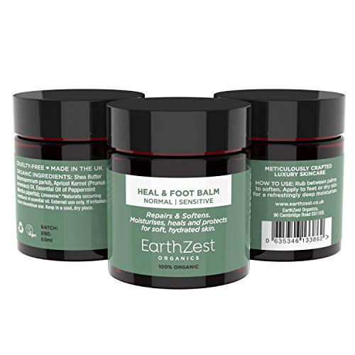 Foot Cream Day & Overnight Treatment by EarthZest Organics. Award-winning Heal & Foot Balm for Cracked Heels, Dry Skin, Fungal Nail & Athletes Fo