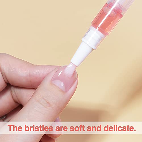 6pcs 3ml Empty Cuticle Oil Pen with 3pcs Pipettes Transparent Twist Pens Nail Oil Pen with Brush Tip Cosmetic Container Applicators for Homemade