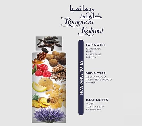 Romancia Kalimat Perfume for Women & Men 100ml Arabic Perfume Lavender Spray - Aroma of Fruits, Musk & Cedar Wood Unisex Fragrance
