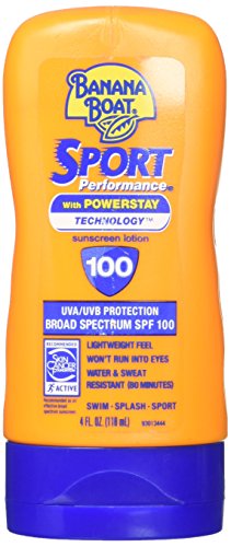 Banana Boat Sport Performance Sunscreen Lotion SPF 100, 4-Ounce Bottles by Banana Boat