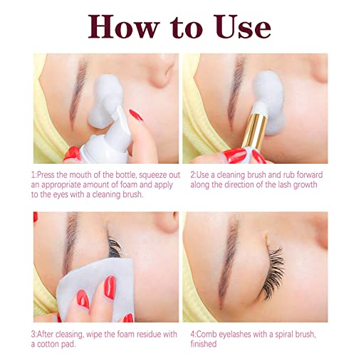 Eyelash Extension Cleanser, Lash Shampoo for Eyelash Lash Shampoo Cleaner Eyelash Extension Shampoo For Eyelashes Cleansing Extension Cleanser Re