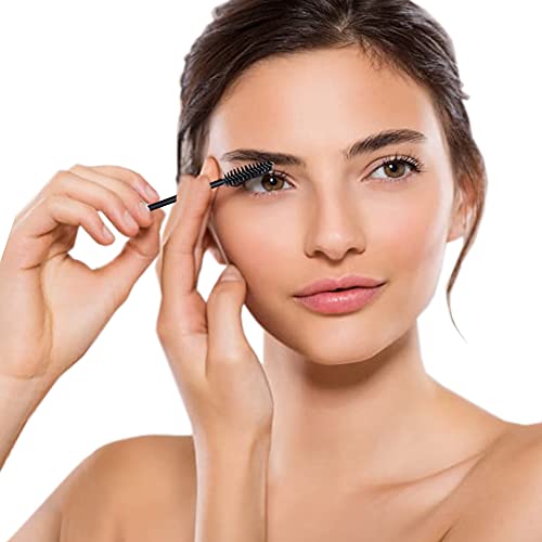 Disposable Eyelash Brush, 100 PCS Eyebrow Mascara Applicator Wands Makeup Brush Tool (Black)