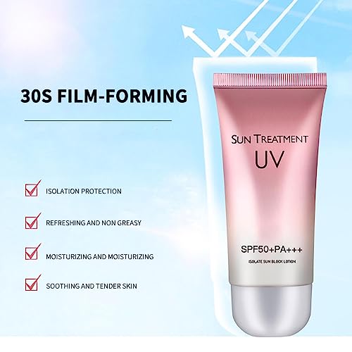 Sun Treatment Uv Spf 50 Korean,Sunscreen Cream Uv Isolation Spf 50+,60g Sunscreen Cream,Sunscreen Isolation Cream,Sun Screen Protector for Face a