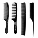 Phoetya 4 Pieces Wide Tooth Combs for Men, Professional Styling Comb Set, Curly Hair Combs, Heat Resistant Anti-static Cutting Combs, Detangling