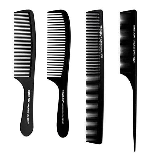 Phoetya 4 Pieces Wide Tooth Combs for Men, Professional Styling Comb Set, Curly Hair Combs, Heat Resistant Anti-static Cutting Combs, Detangling