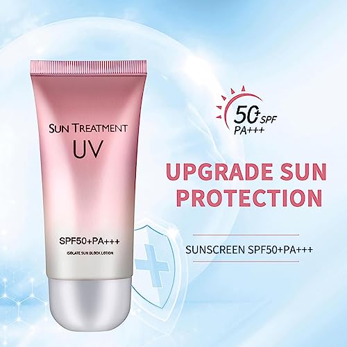 Sun Treatment Uv Spf 50 Korean,Sunscreen Cream Uv Isolation Spf 50+,60g Sunscreen Cream,Sunscreen Isolation Cream,Sun Screen Protector for Face a