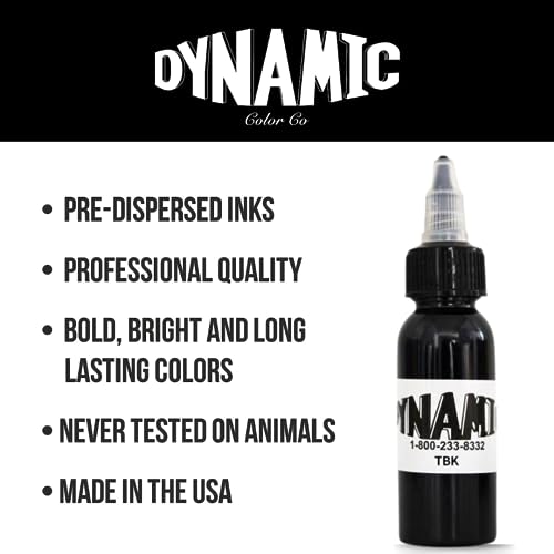 Dynamic Triple Black Tattoo Ink, Bold and Vibrant Shades for Your Artistic Expression 30 ml (1oz Bottle)