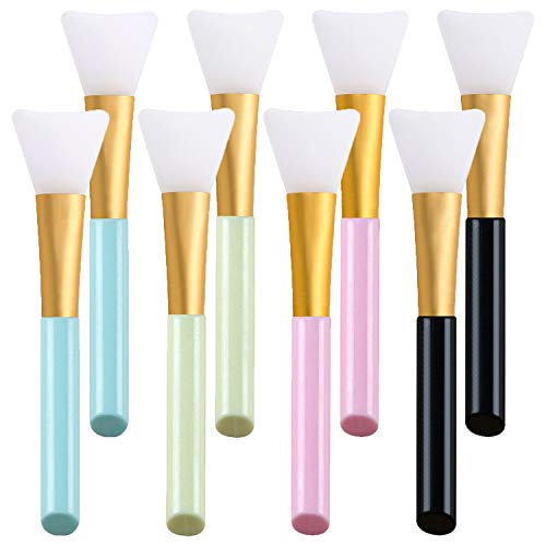 NEPAK 8pcs Silicone Face Mask Brushes, Flexible Facial Mud Mask Applicator Brush for applicator the skincare products Body Lotion Applicator Tool