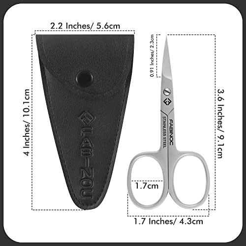 FABINOC® Nail Scissors | Curved Cuticle Scissors for Dead Skin | German Quality Stainless Steel Multi-Purpose Sharp Manicure Scissors for Men & W