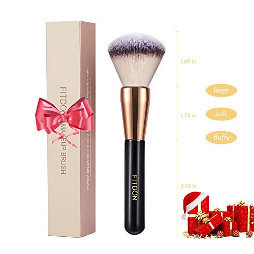 Powder Makeup Brush, FITDON Kabuki Brush for Face Large Coverage Mineral Powder Bronzer Foundation Blending Blush Buffing