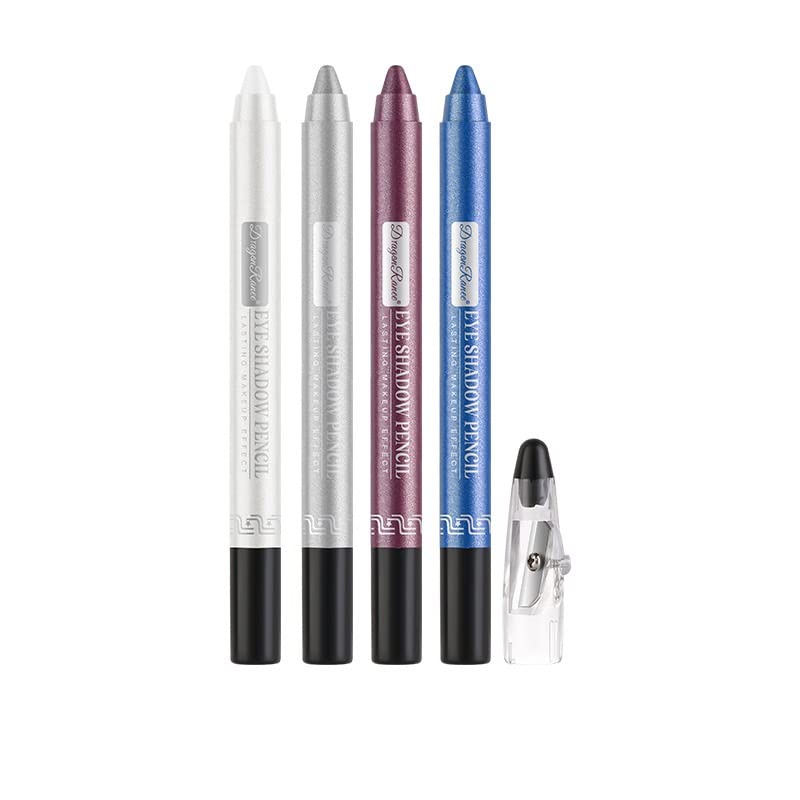 Pearlescent Silkworm Eyeshadow Pencil Crayon Lasting Waterproof and Not Blooming Shiny Pearlescent Gel Pen 12 Color Eye Shadow Pen (Set)