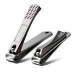 FVION Nail Clippers Set, Nail Cutter Stainless Steel for Thick Fingernails Toenails Heavy Duty Nail Clipper for Men Women