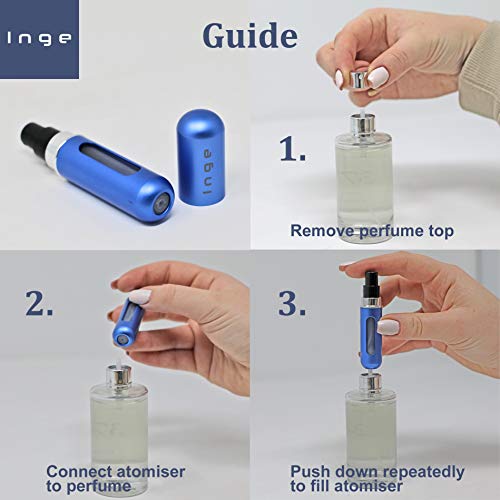 Inge Perfume Atomiser Bottles Refillable Travel Perfume Bottles Perfume Atomisers Portable Mini Perfume Bottles - 5ml - 5 Pack