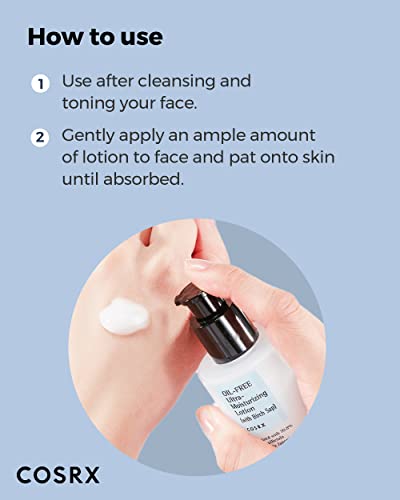 COSRX Daily Acne Facial Moisturizer with Birch Sap, 3.38 fl.oz / 100ml, Hydrating moisturizer for all skin types, Korean skincare, Paraben free