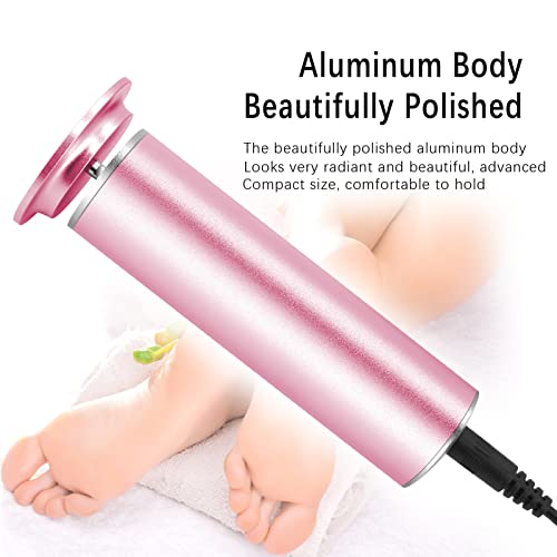 Electric Foot File Hard Skin Remover (Speed Adjustable) with 60pcs Replacement Sandpaper Disks, Professional Electric Callus Remover Pedicure Foo