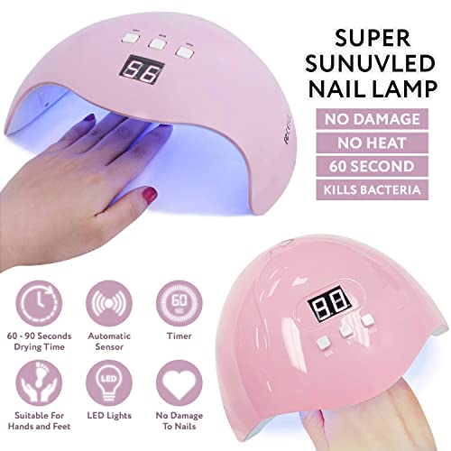 Gel Nail Kit 12 Colours 8ML 54W UV Lamp Starter Kit For Beginners (UK Company)