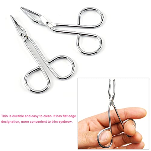 Professional Scissor Handle Eyebrow Tweezer Slant Tip Tweezer Flat Tip Tweezers Hair Plucker Pliers Beauty Tools for Women and Men, Straight Tip
