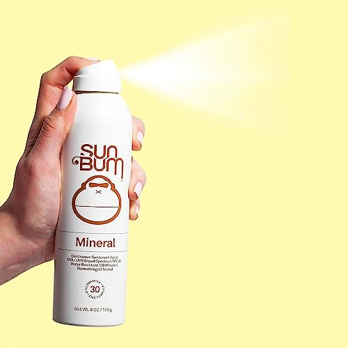 Sun Bum Mineral Sunscreen Spray, SPF 30, Broad Spectrum UVA/UVB Protection, Hypoallergenic, Paraben Free, Gluten Free, Vegan, 1 Count